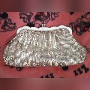 Whiting and Davis Silver Sequin Clutch
